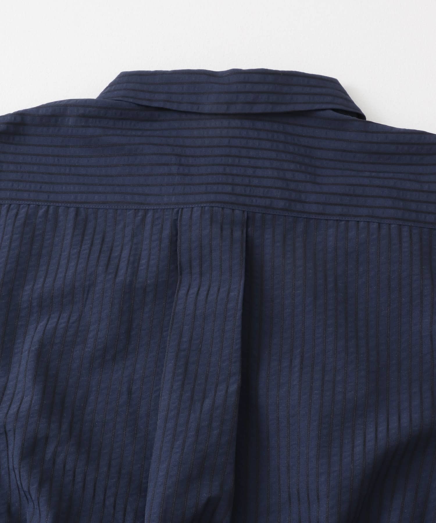 コンパクトストライプシャツ NAVY one