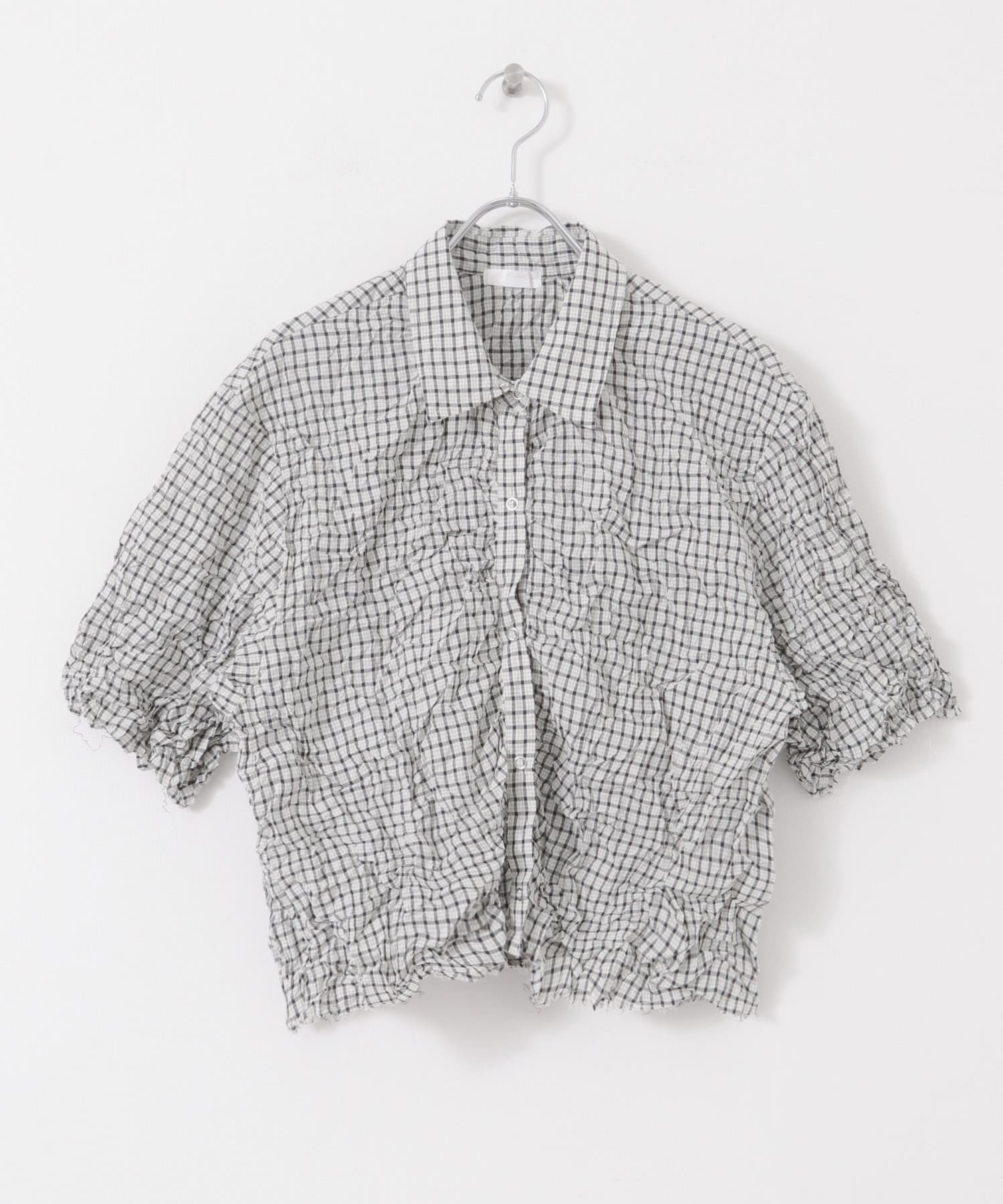 ワッシャーチェックシャツ OFF one