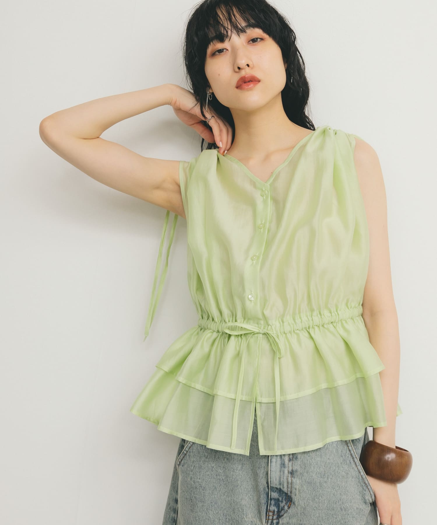 身長：160cm サイズ：one