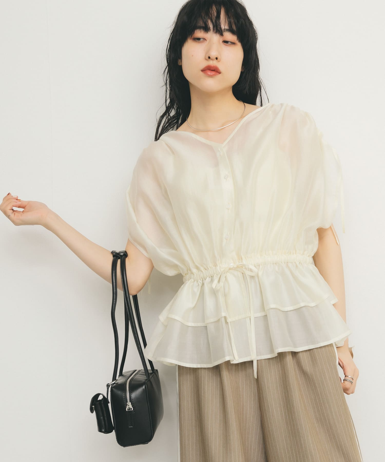身長：160cm サイズ：one