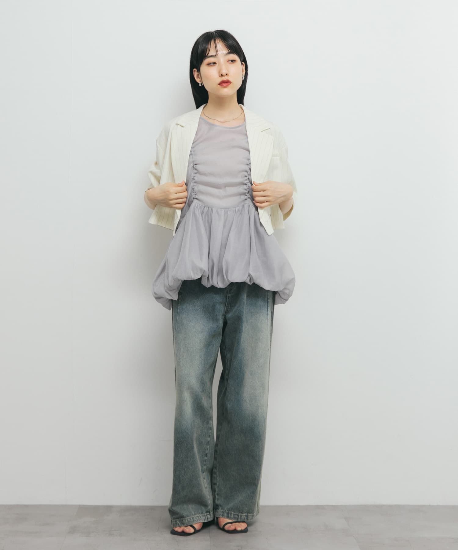 身長：160cm サイズ：one