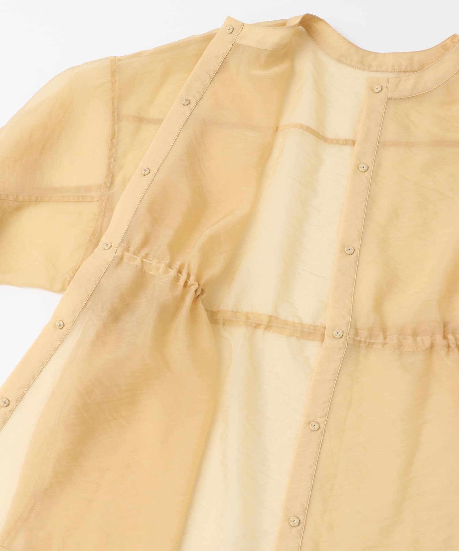 シアードロストカラーレスシャツ AMBER one