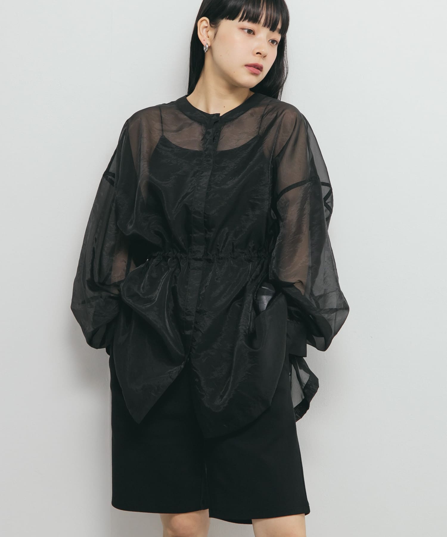 シアードロストカラーレスシャツ