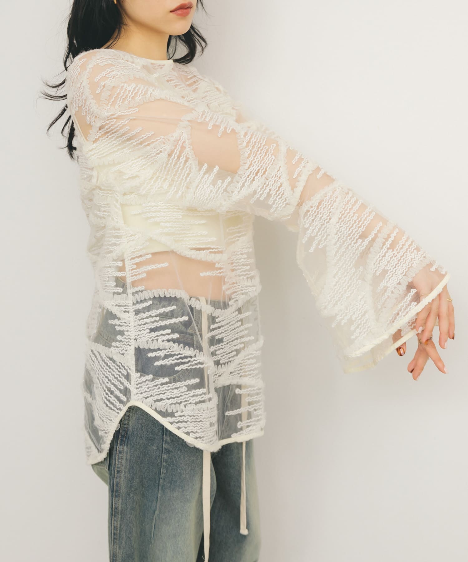 身長：160cm サイズ：one