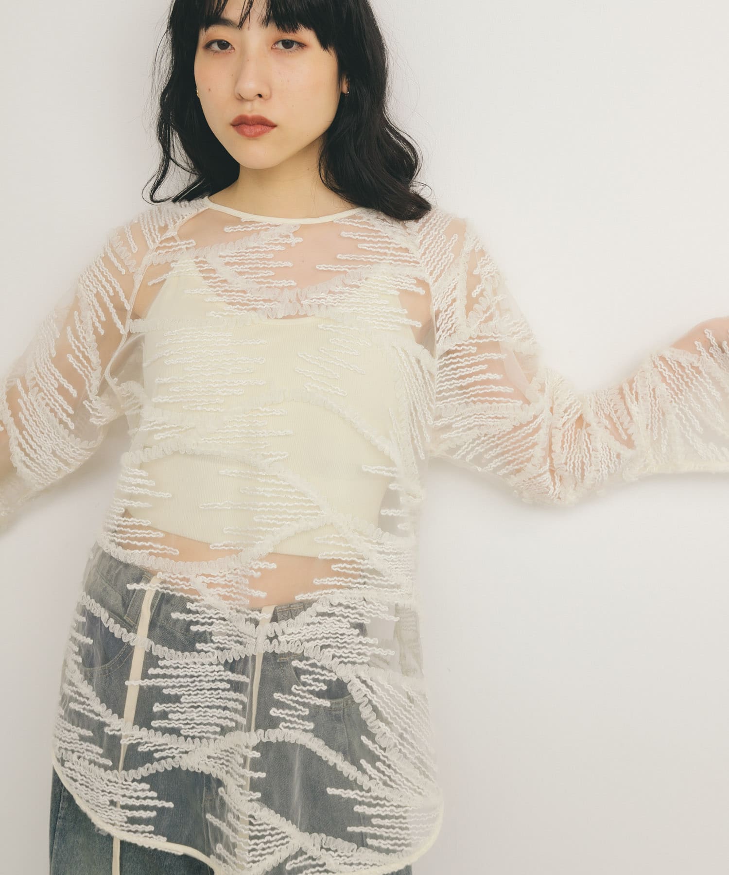 身長：160cm サイズ：one