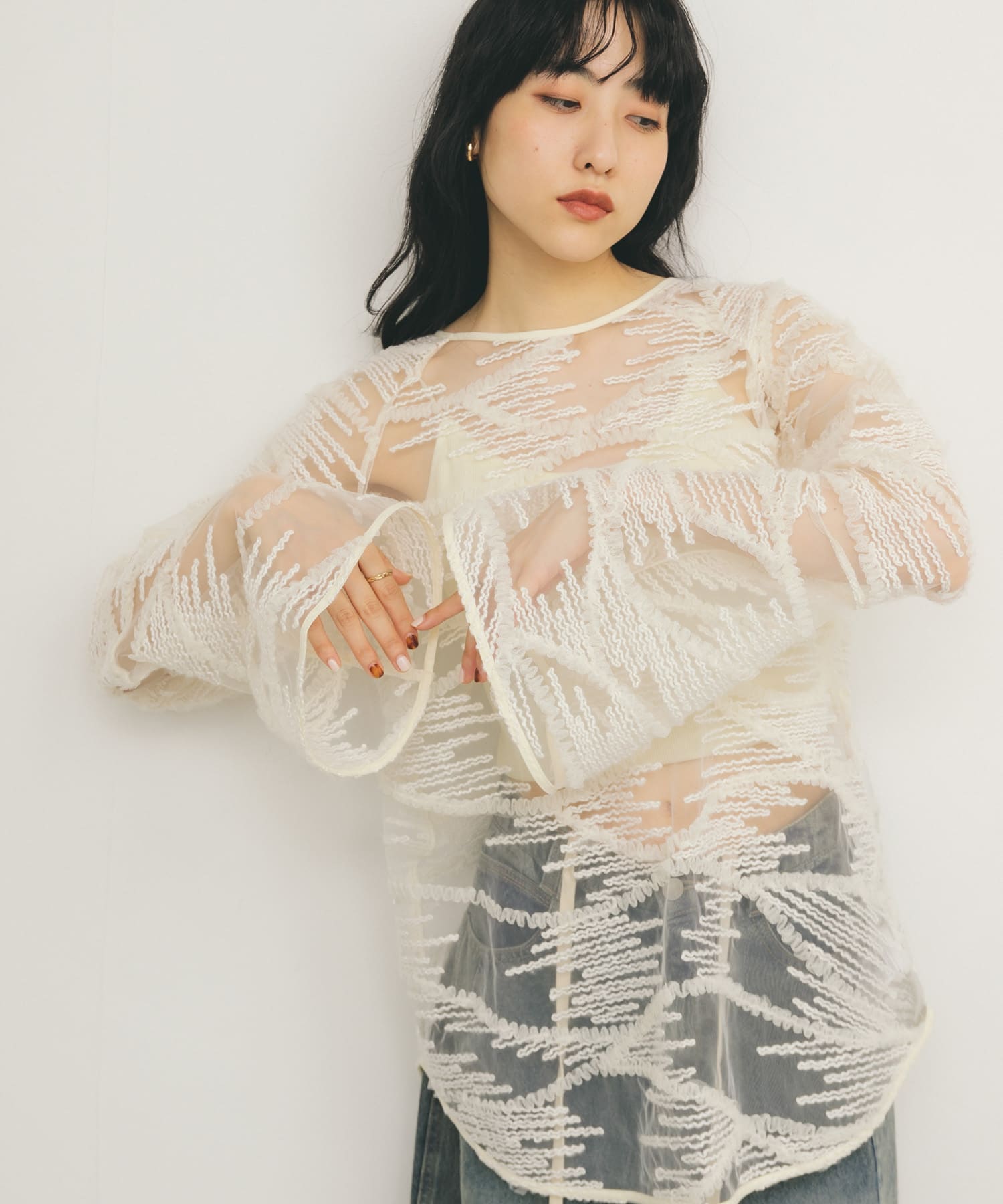 身長：160cm サイズ：one