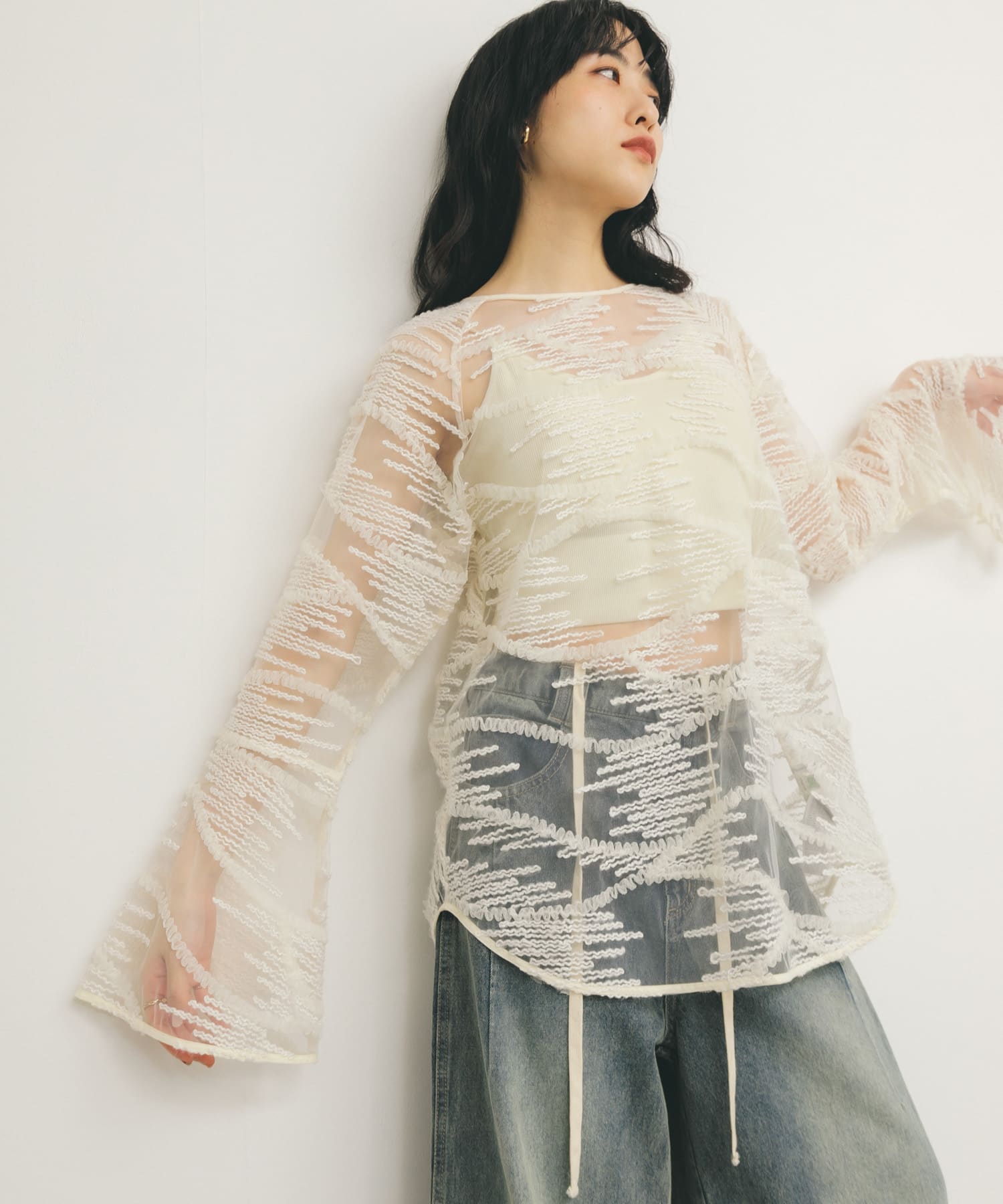 身長：160cm サイズ：one