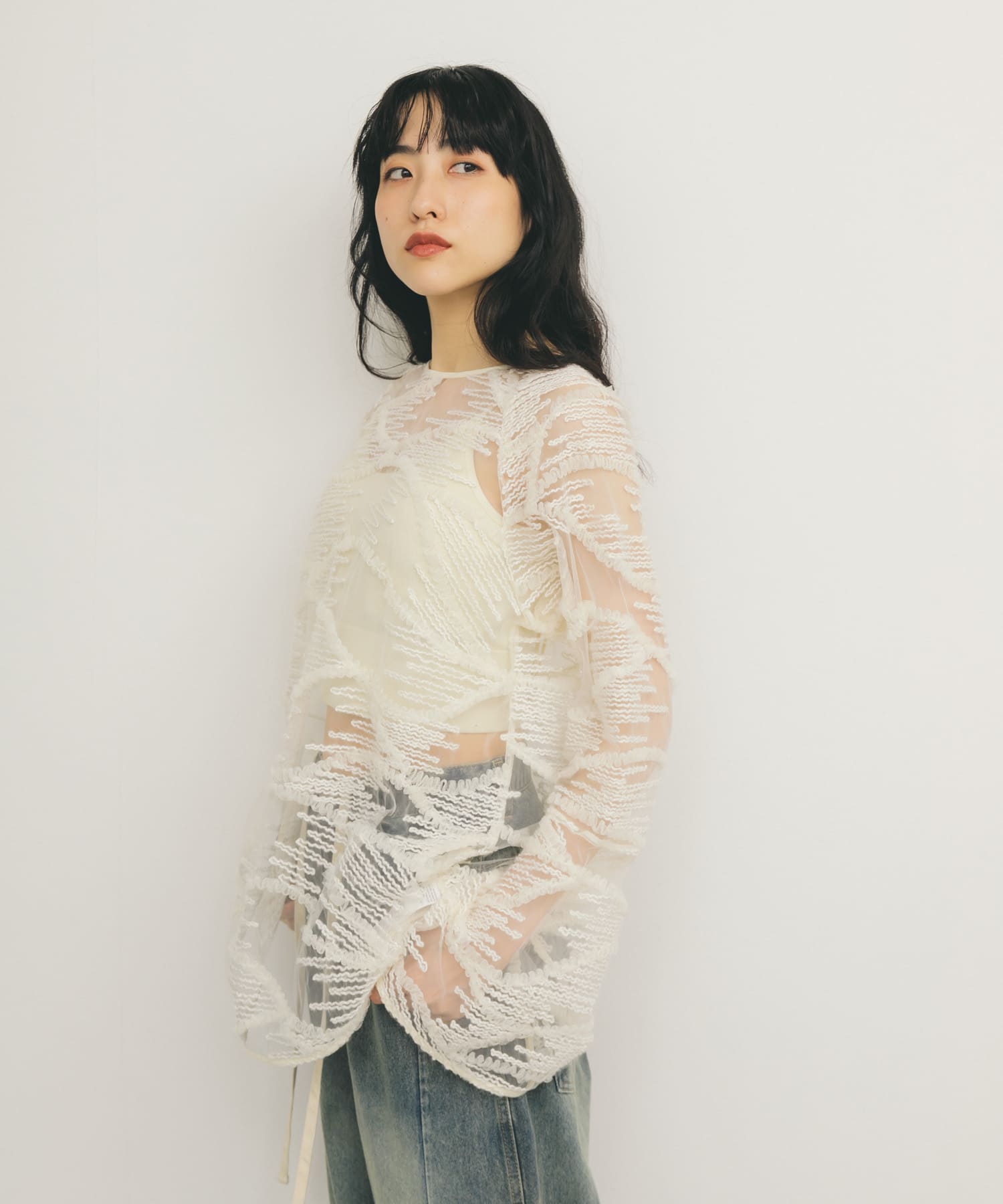 身長：160cm サイズ：one