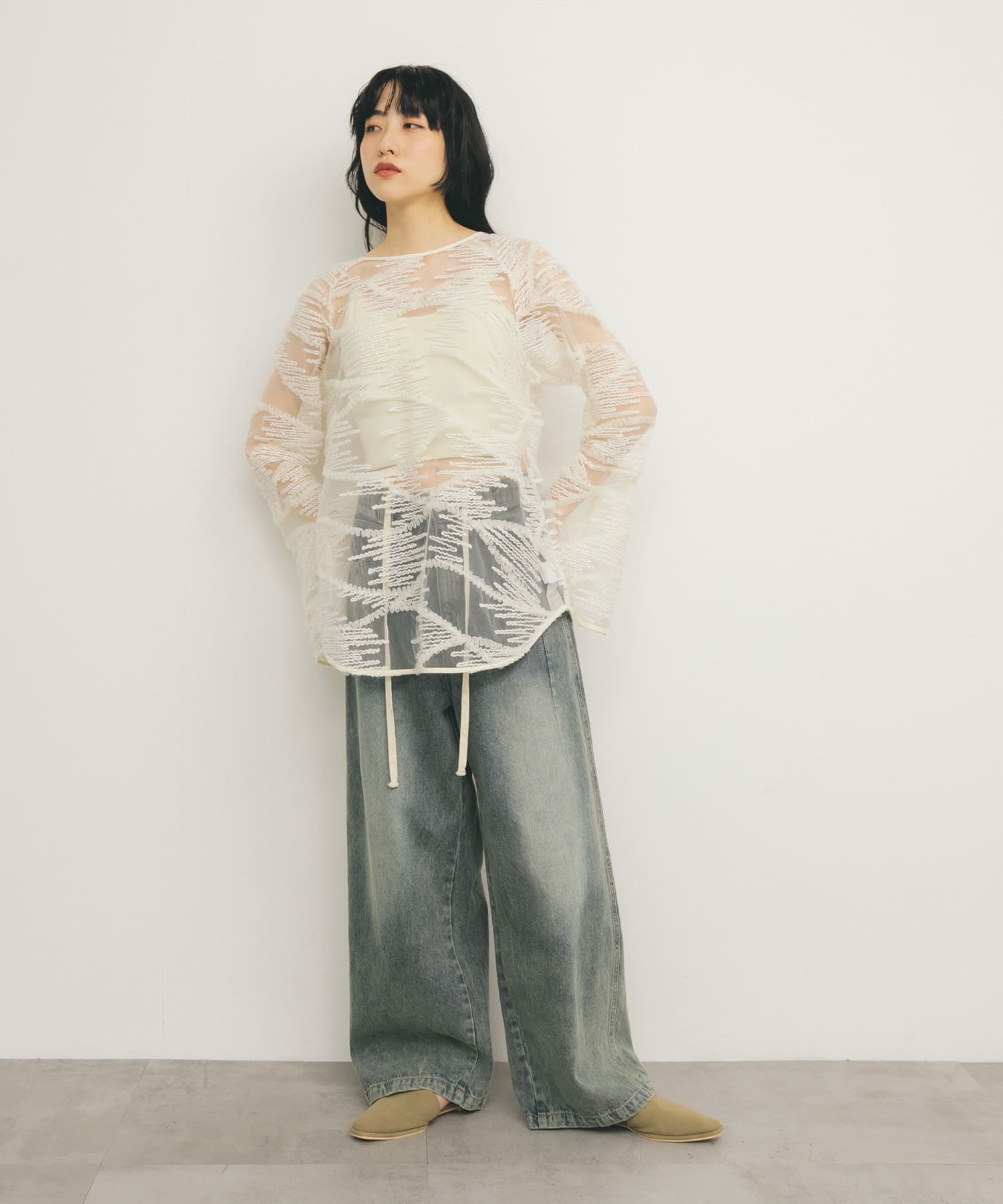 身長：160cm サイズ：one