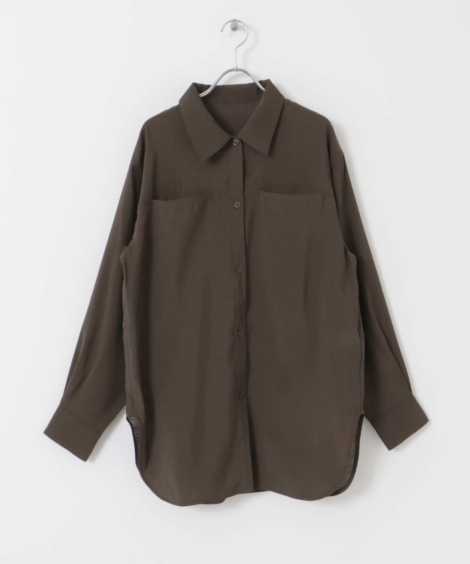 シアーロングシャツ BROWN one