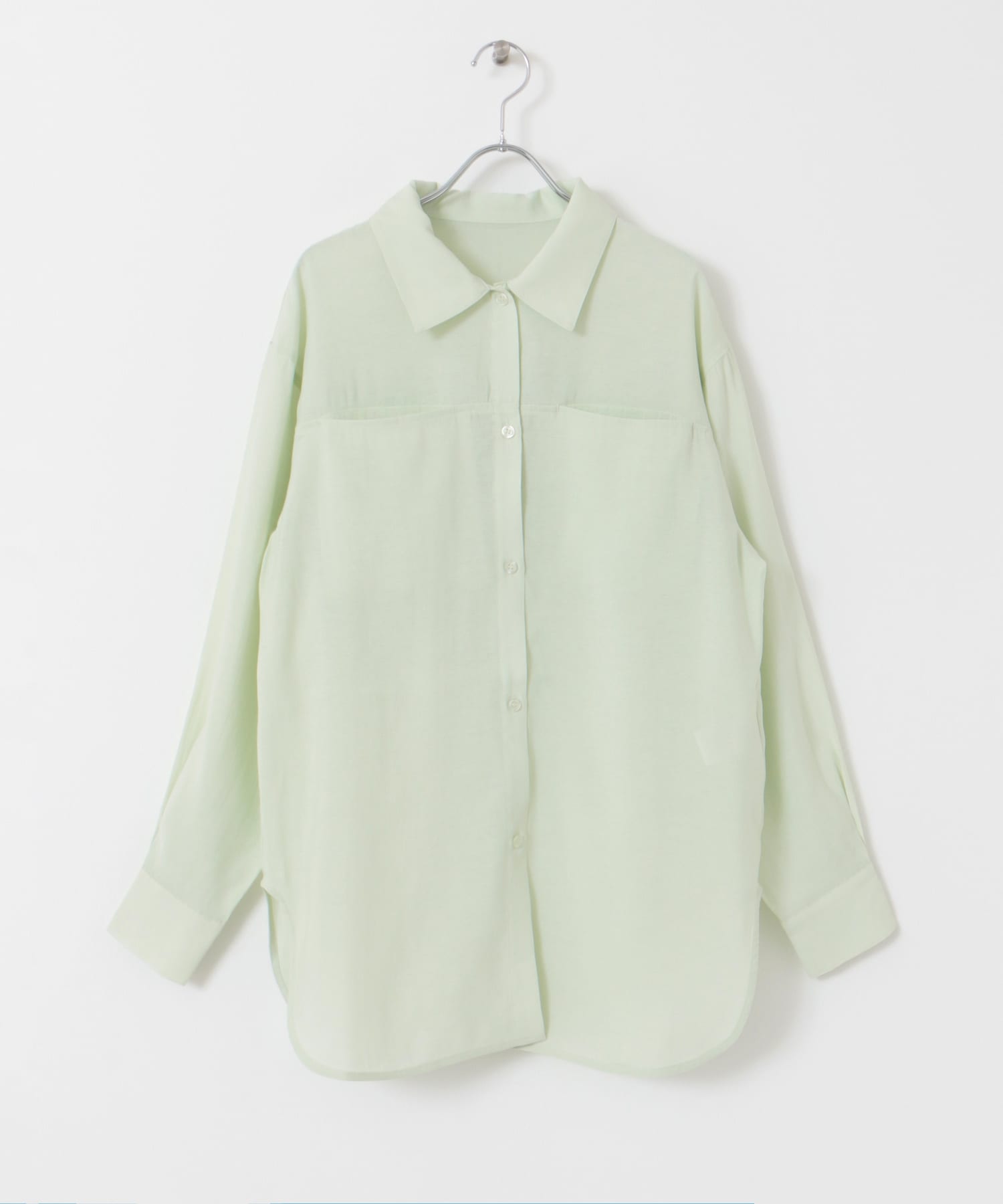 シアーロングシャツ L.GREEN one