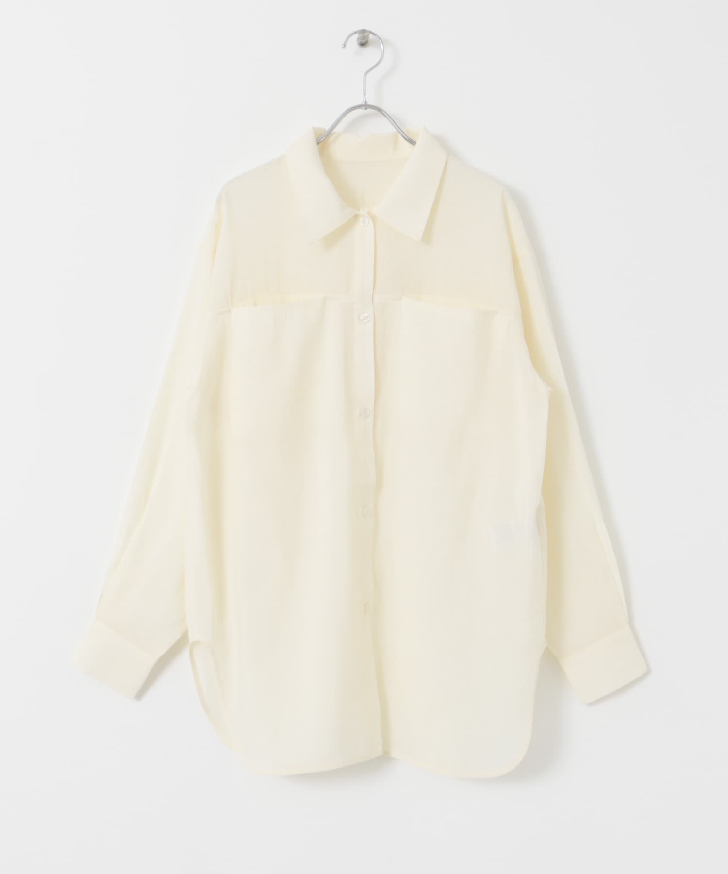 シアーロングシャツ IVORY one