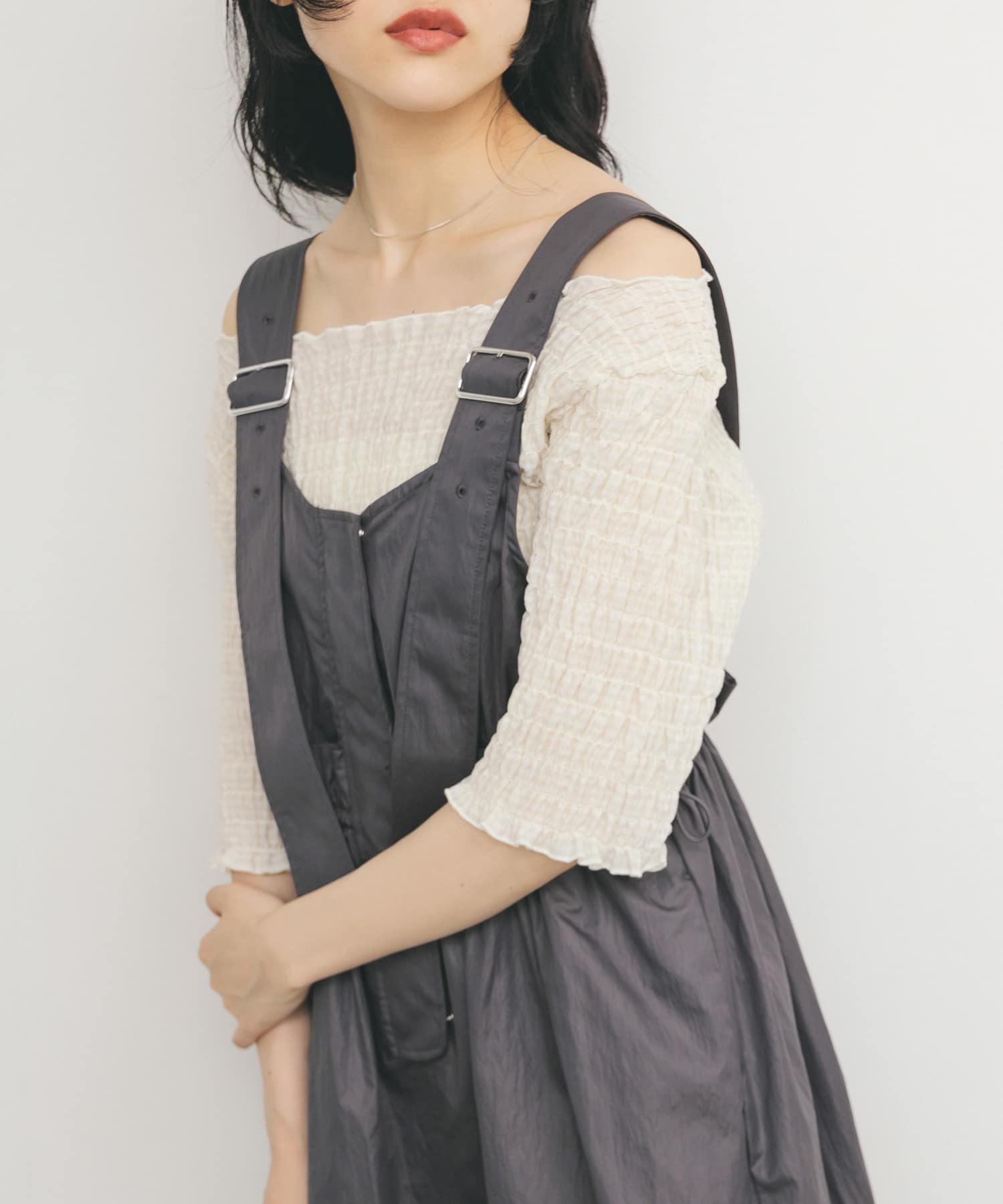 身長：160cm サイズ：one