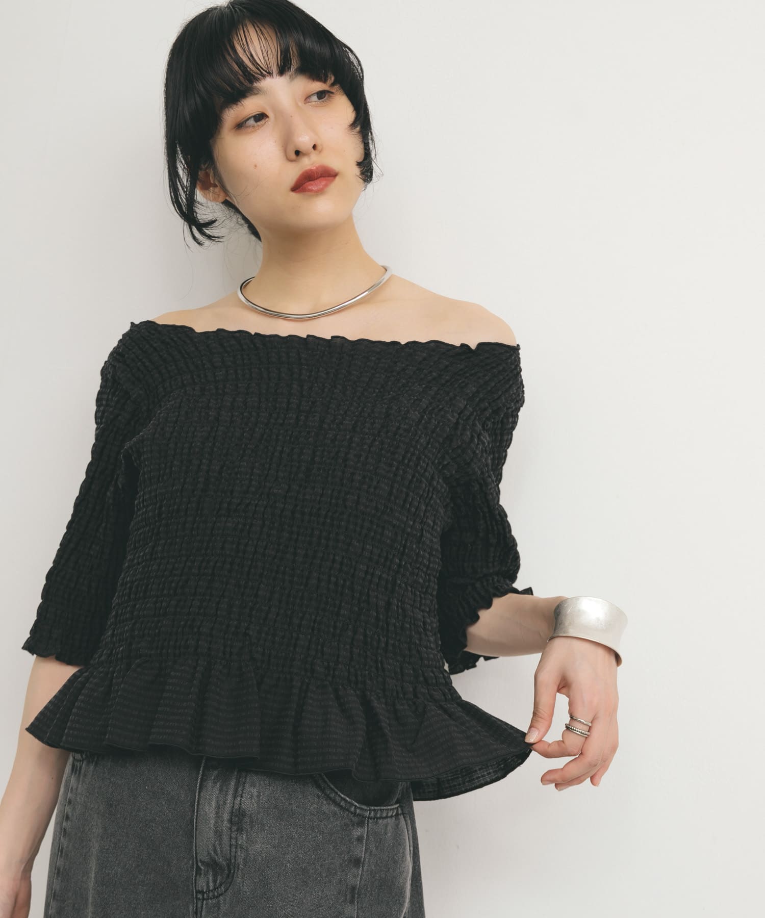 身長：160cm サイズ：one