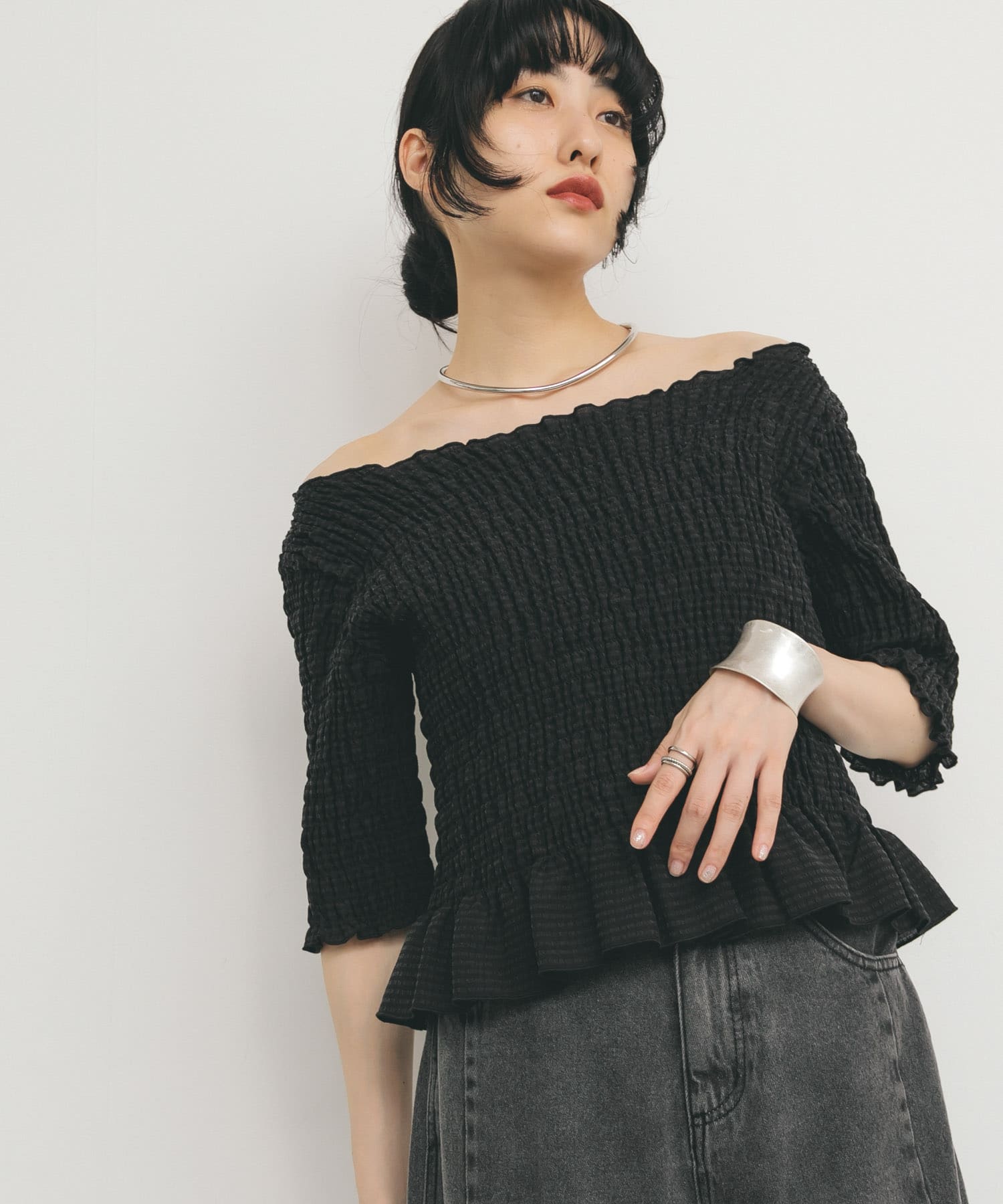 身長：160cm サイズ：one