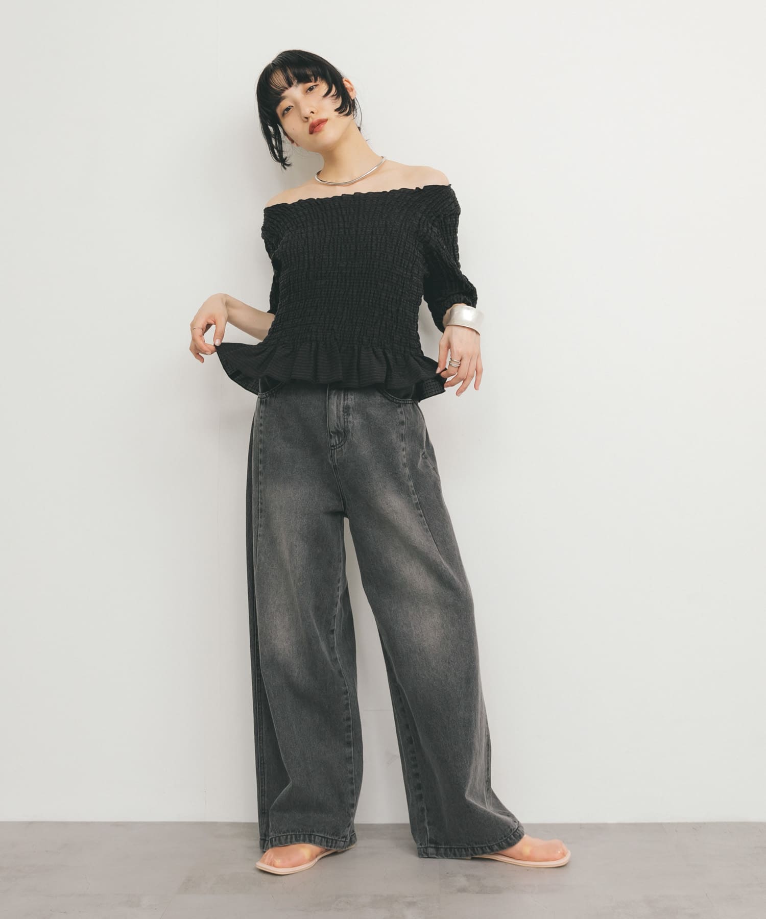 身長：160cm サイズ：one