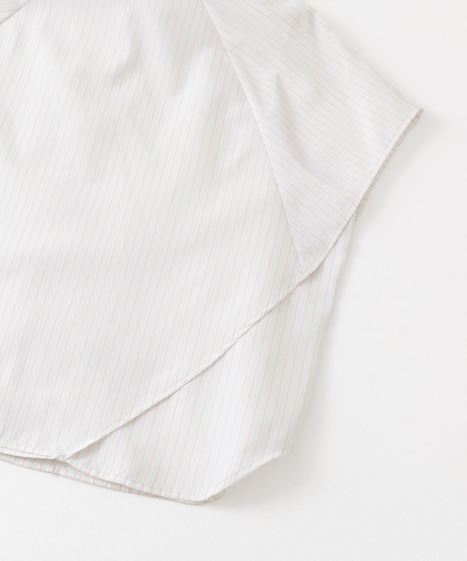 BOXストライプシャツ PINK×GRN one