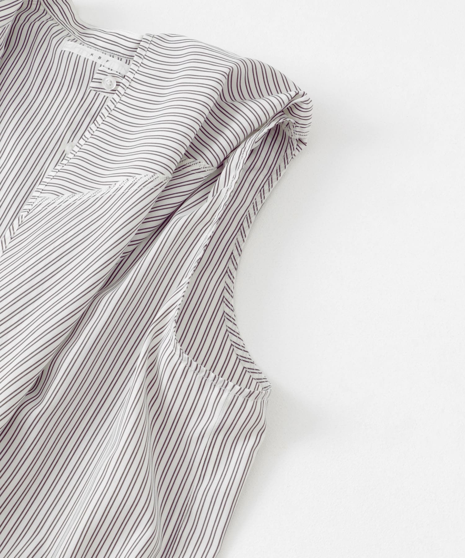 BOXストライプシャツ IVORY×BRN one