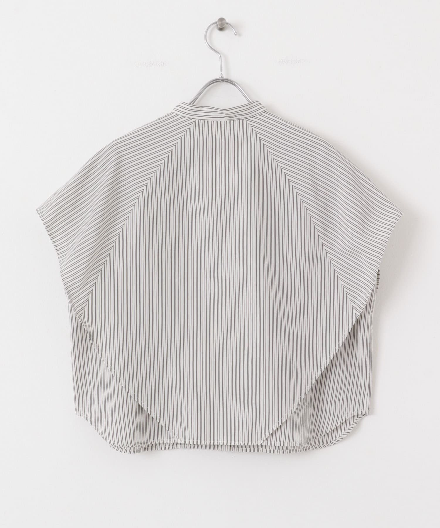 BOXストライプシャツ IVORY×BRN one