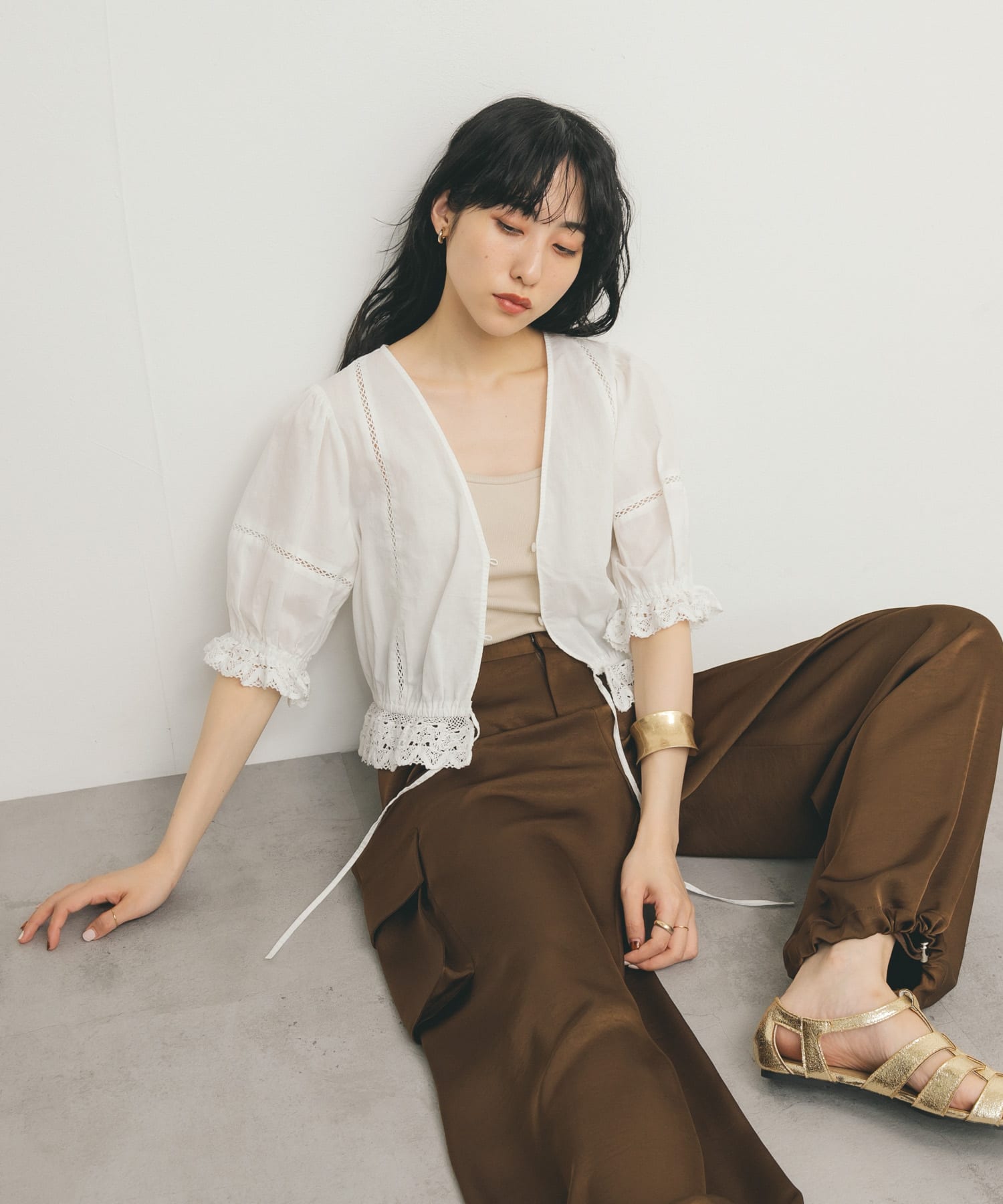 身長：160cm サイズ：one