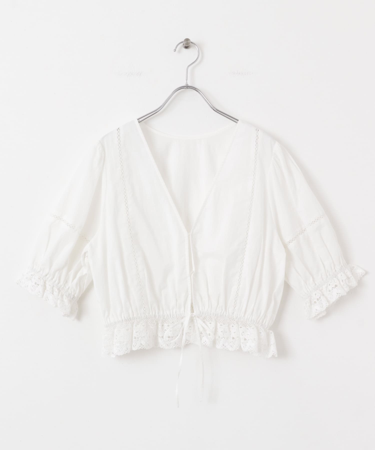 2WAYコンパクトレースブラウス OFF one