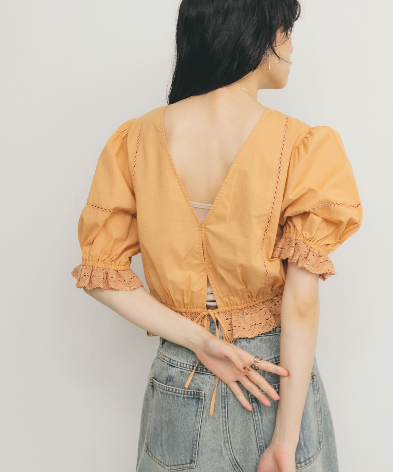 2WAYコンパクトレースブラウス