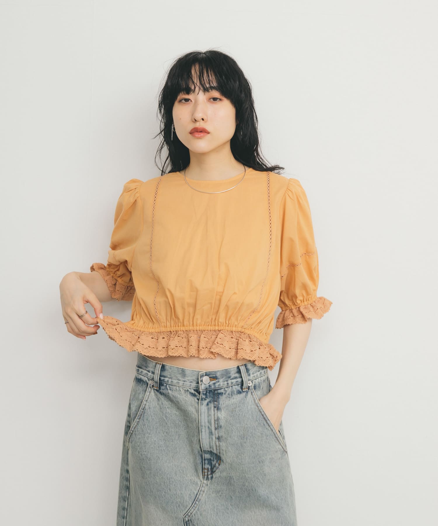 身長：160cm サイズ：one