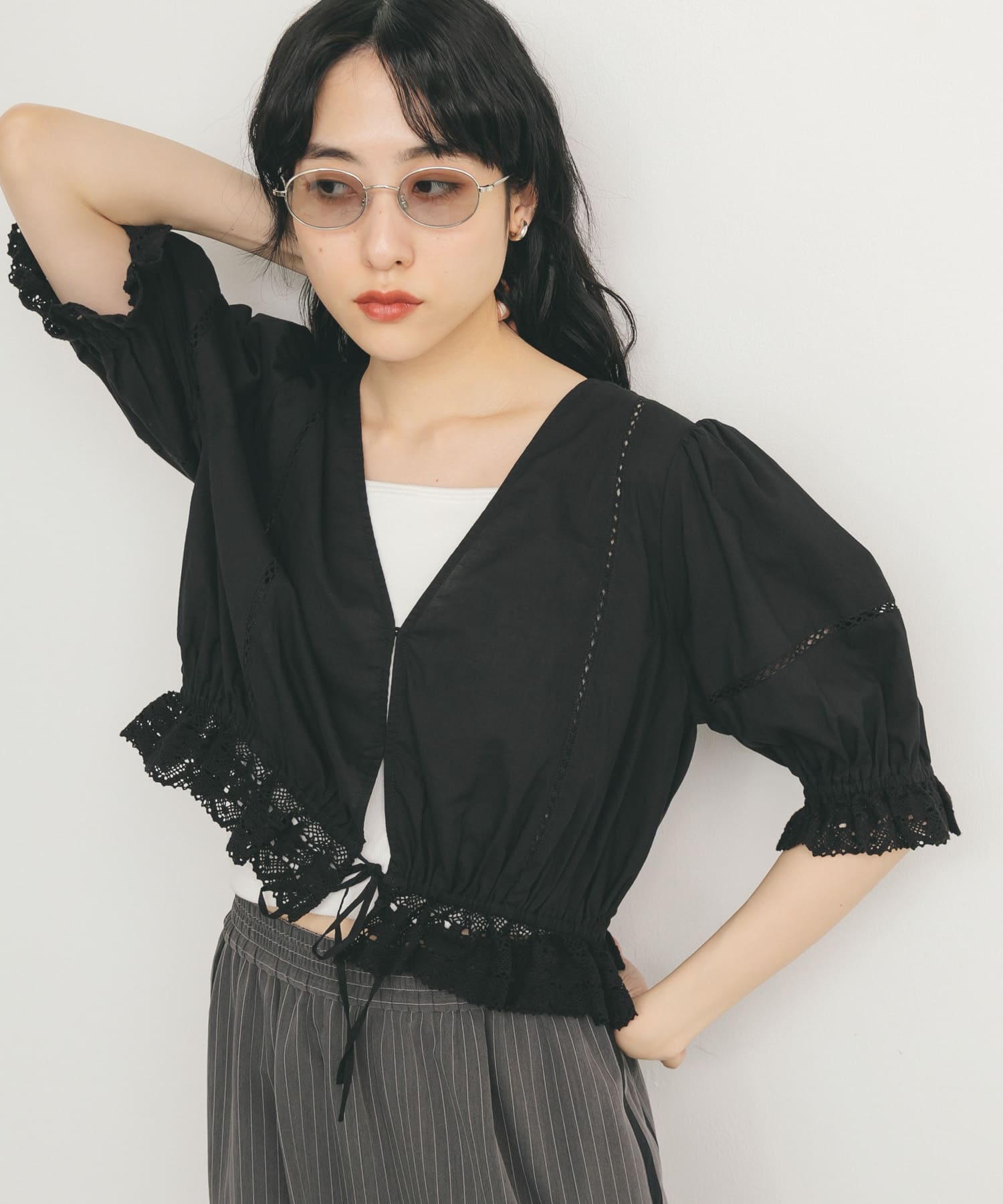 身長：160cm サイズ：one