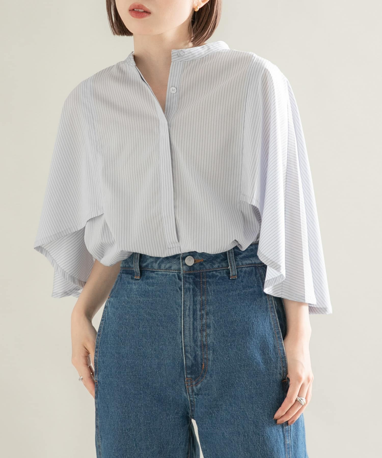 ストライプマントシャツ