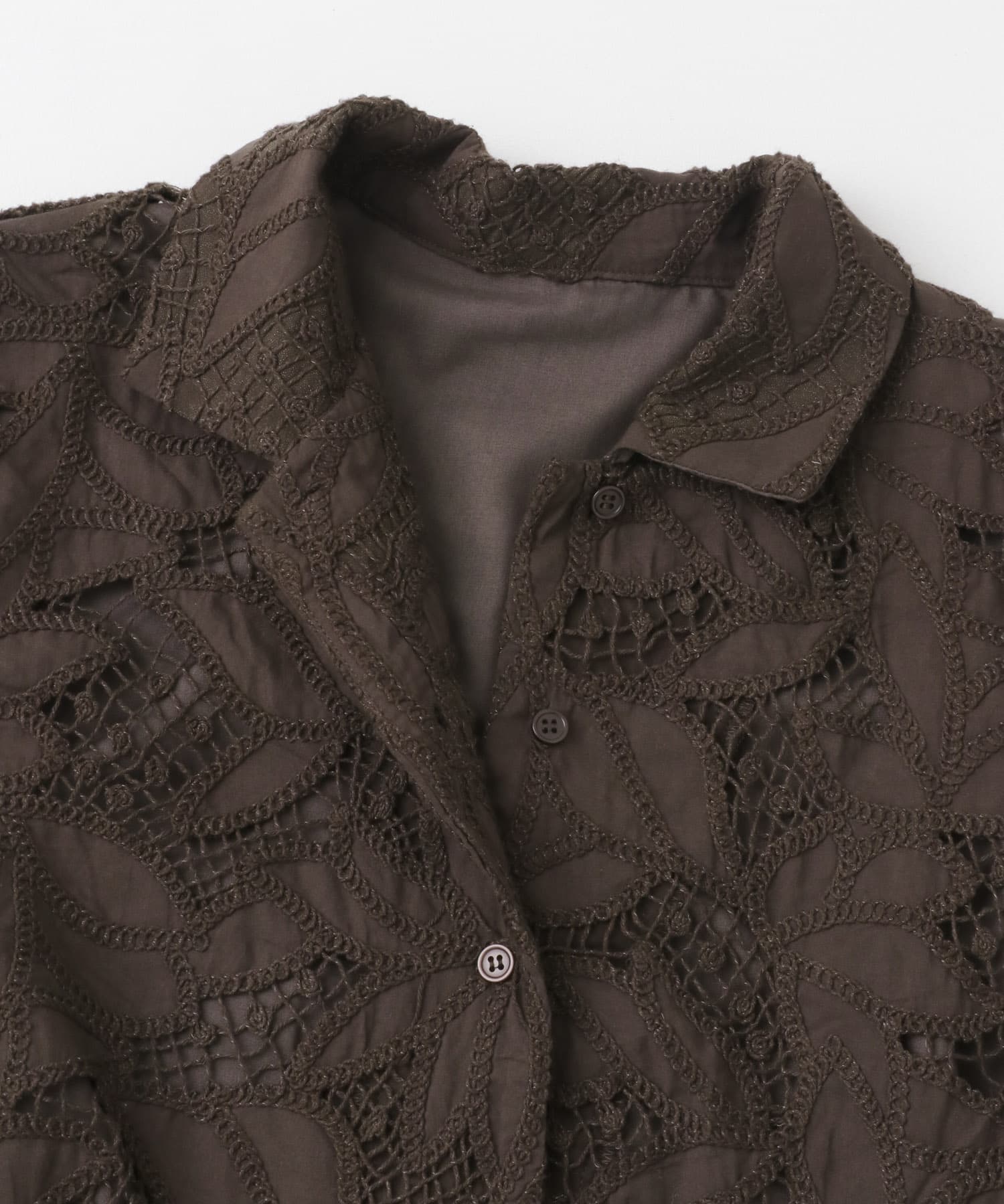 ケミカルレースBIGシャツ BROWN one
