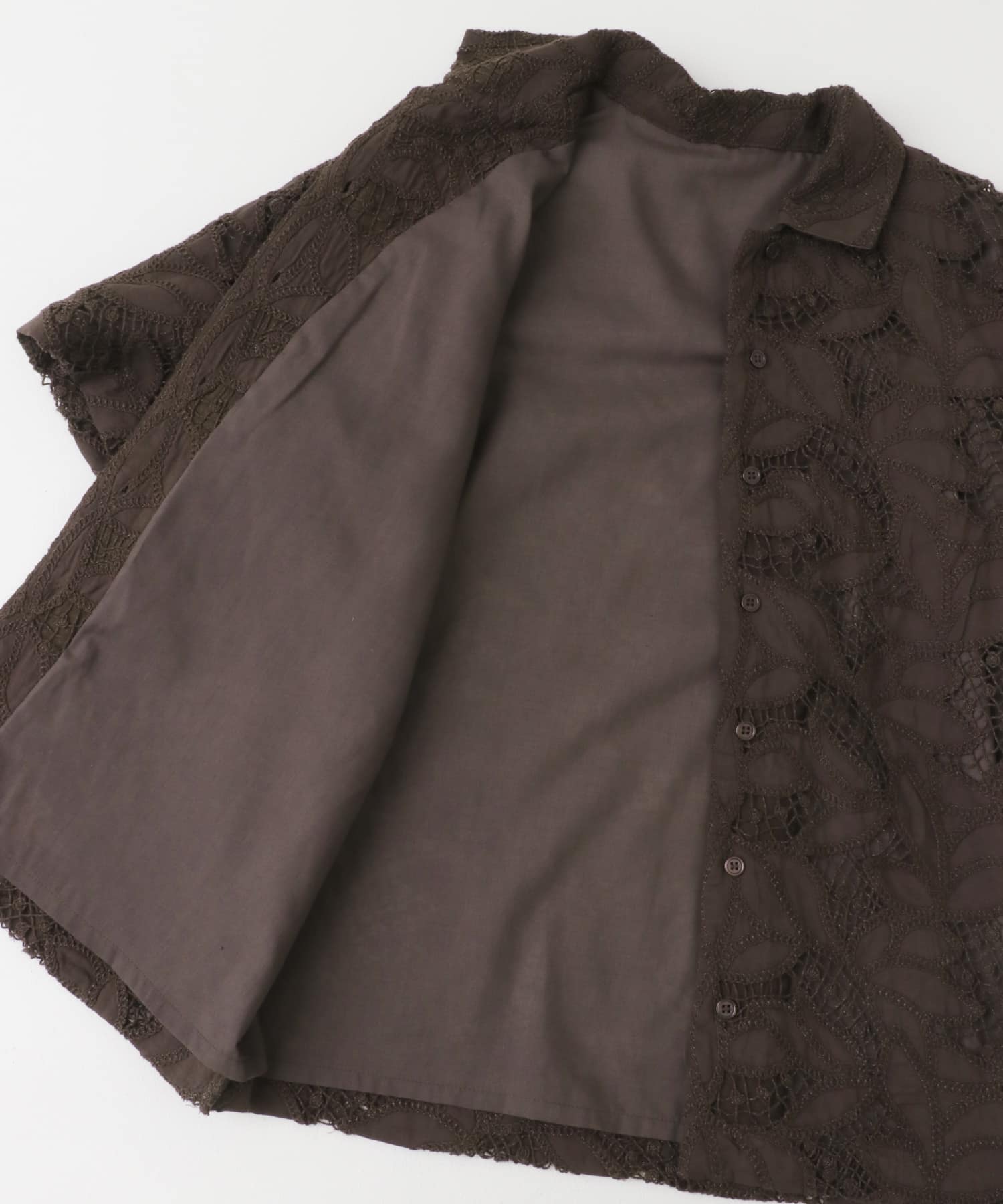 ケミカルレースBIGシャツ BROWN one