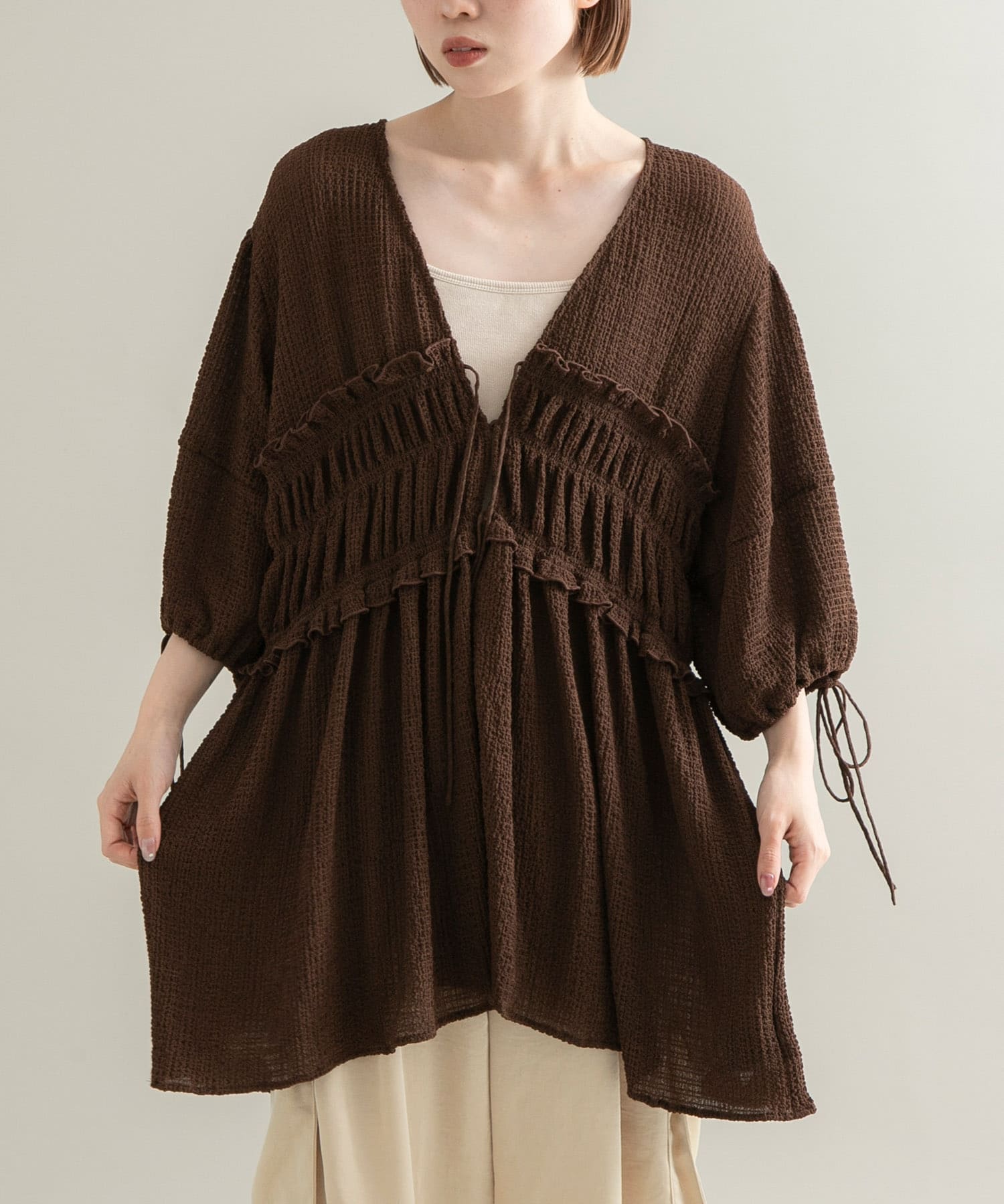 身長：153cm サイズ：one