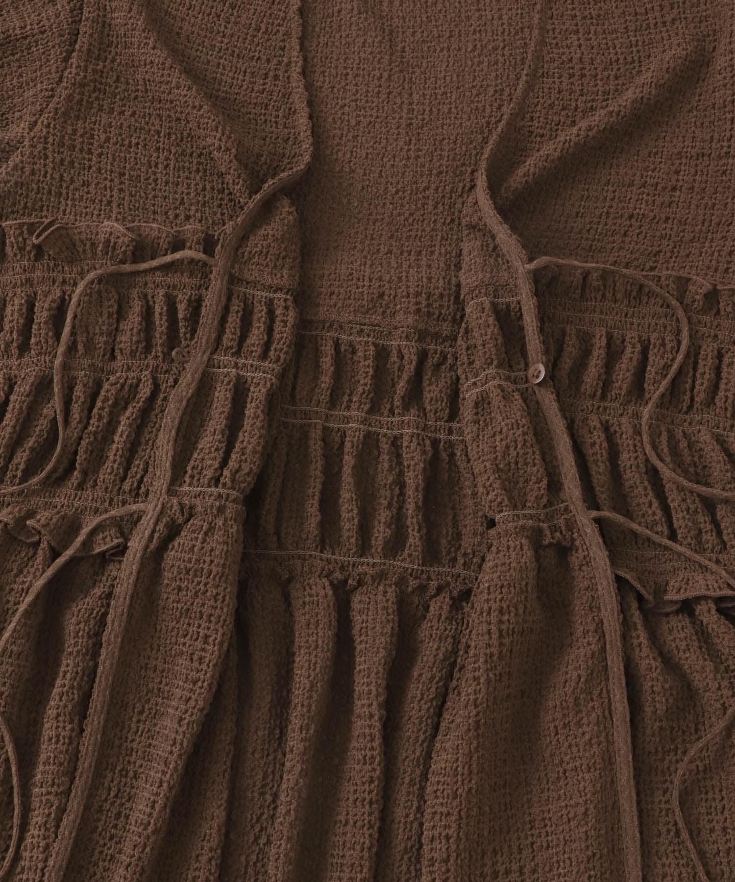 フロントリボンチュニック BROWN one