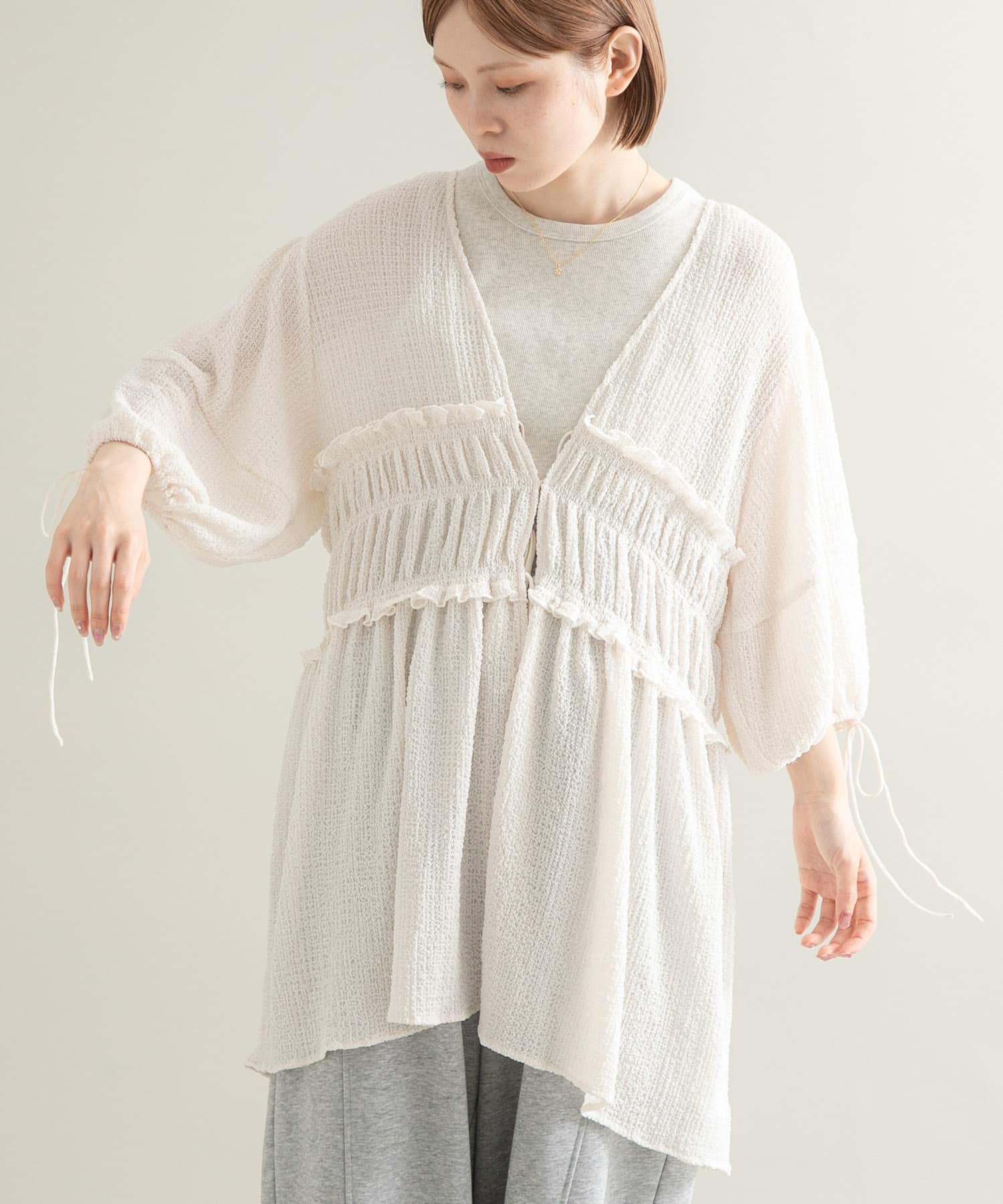 身長：153cm サイズ：one