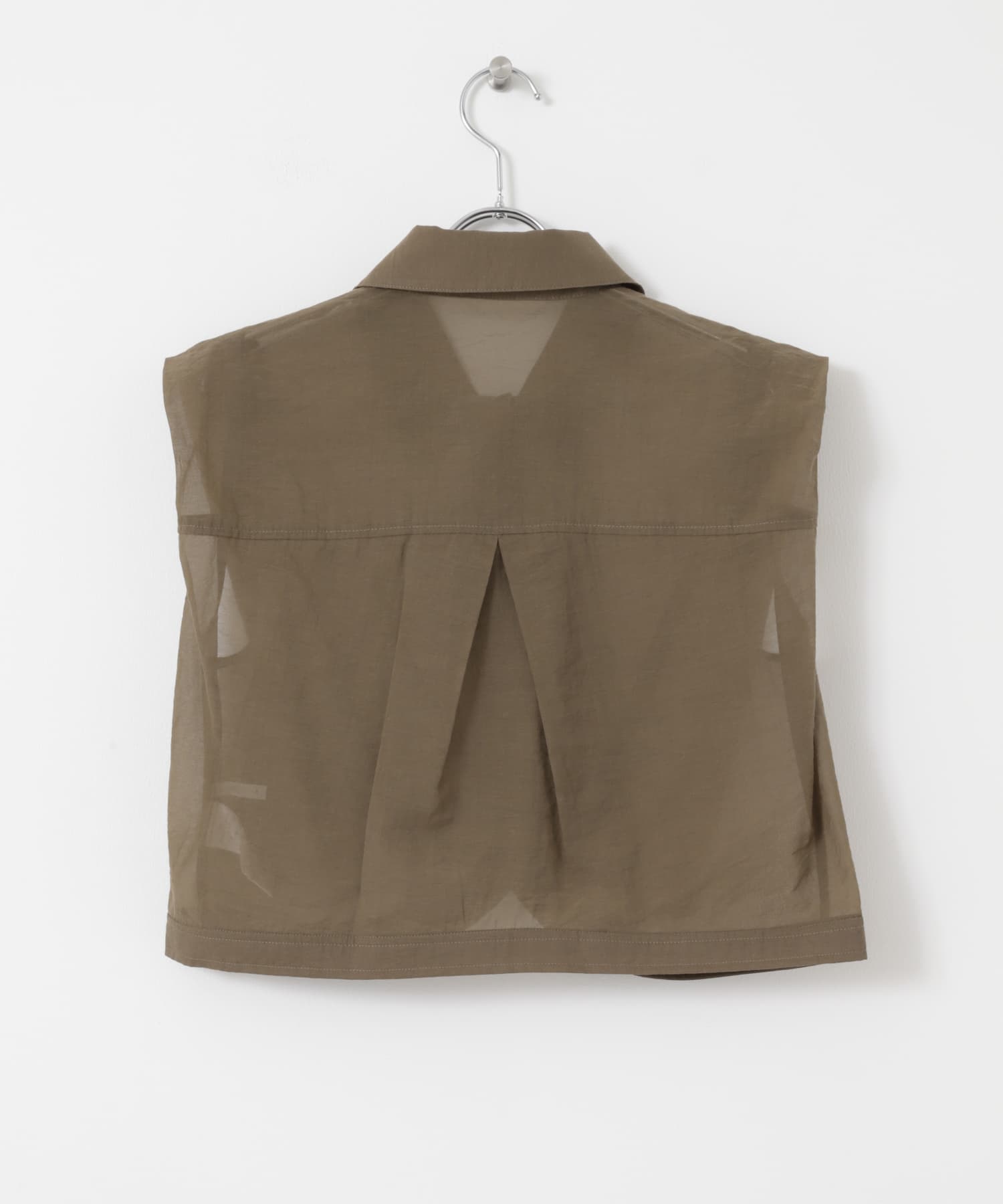 ショルダータックコンパクトシャツ BROWN one