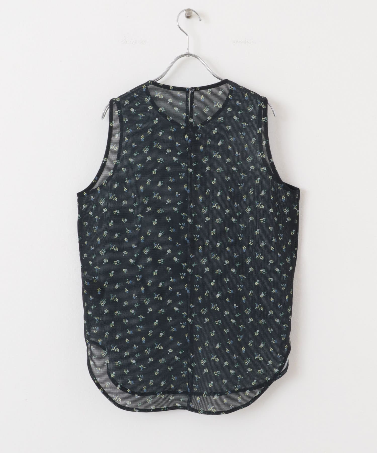 フラワープリントメッシュトップス NAVY one