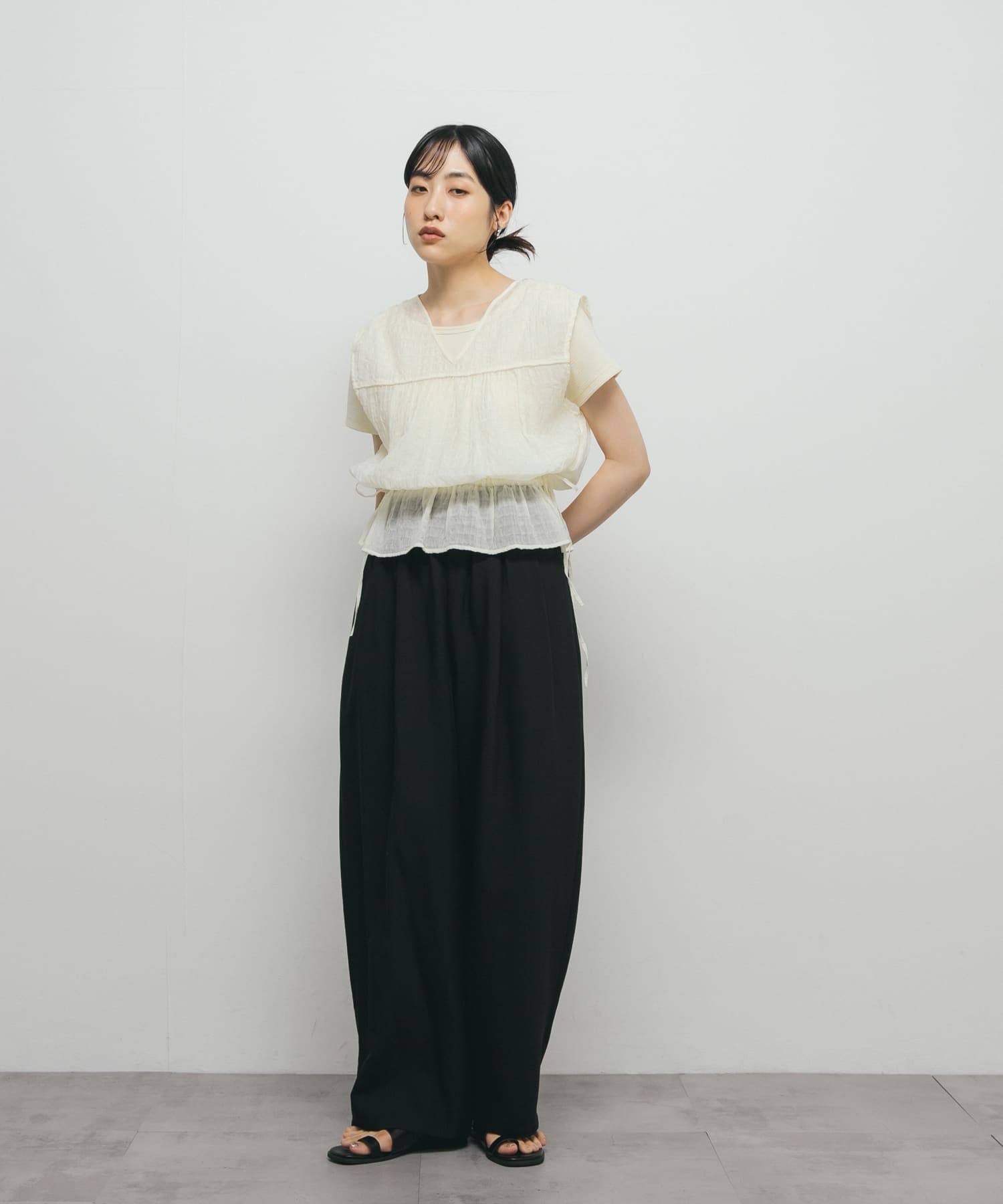 身長：160cm サイズ：one