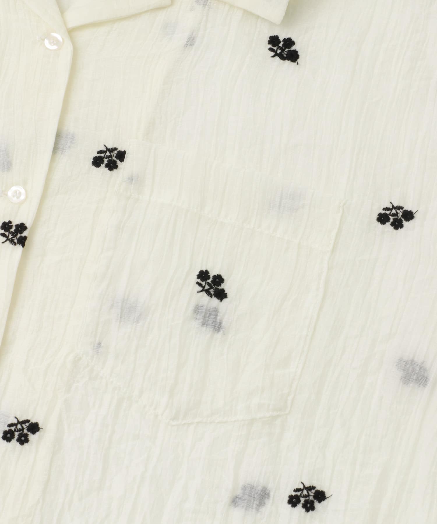 エンブロイダリーシアーシャツ OFF one