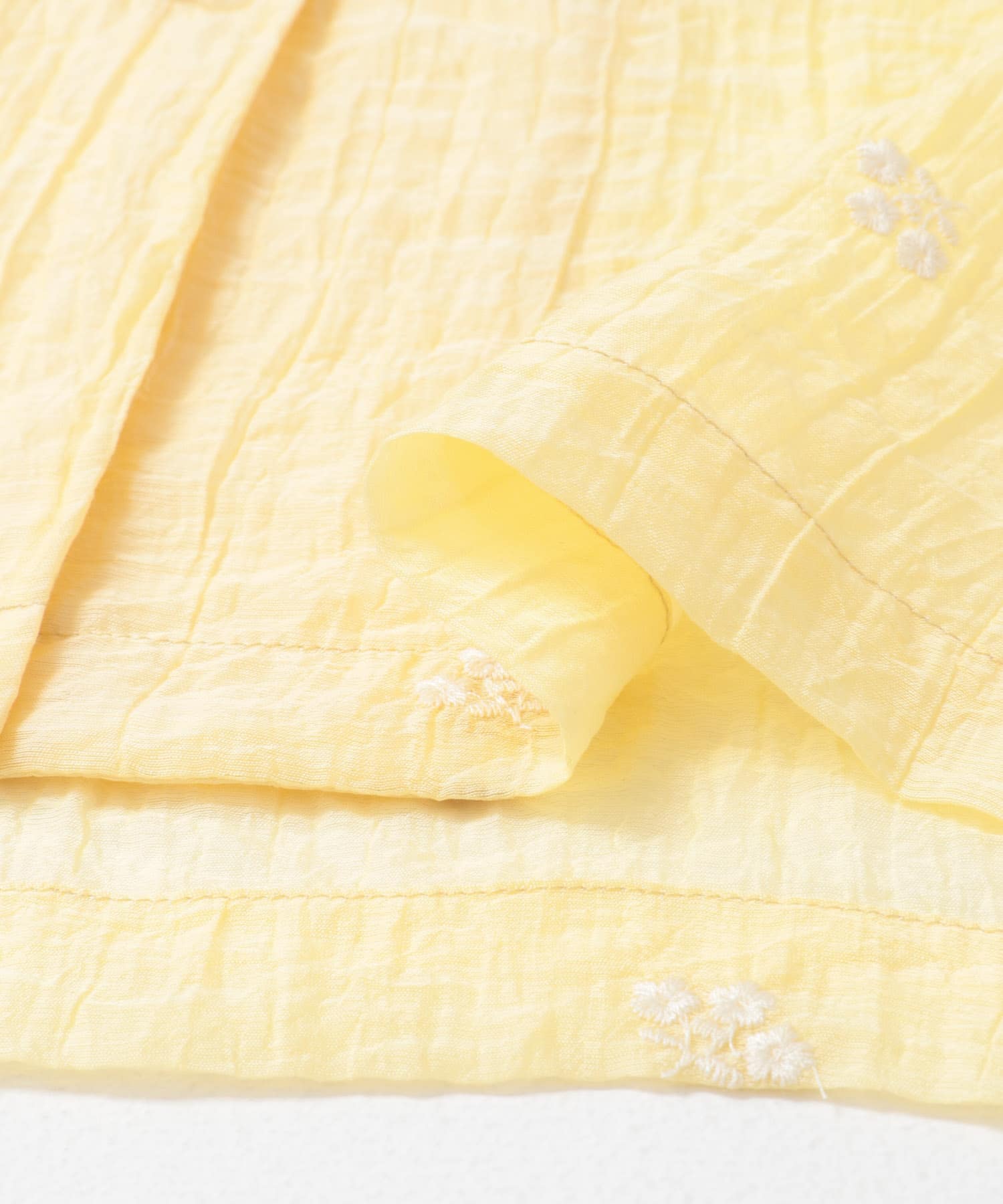 エンブロイダリーシアーシャツ YELLOW one