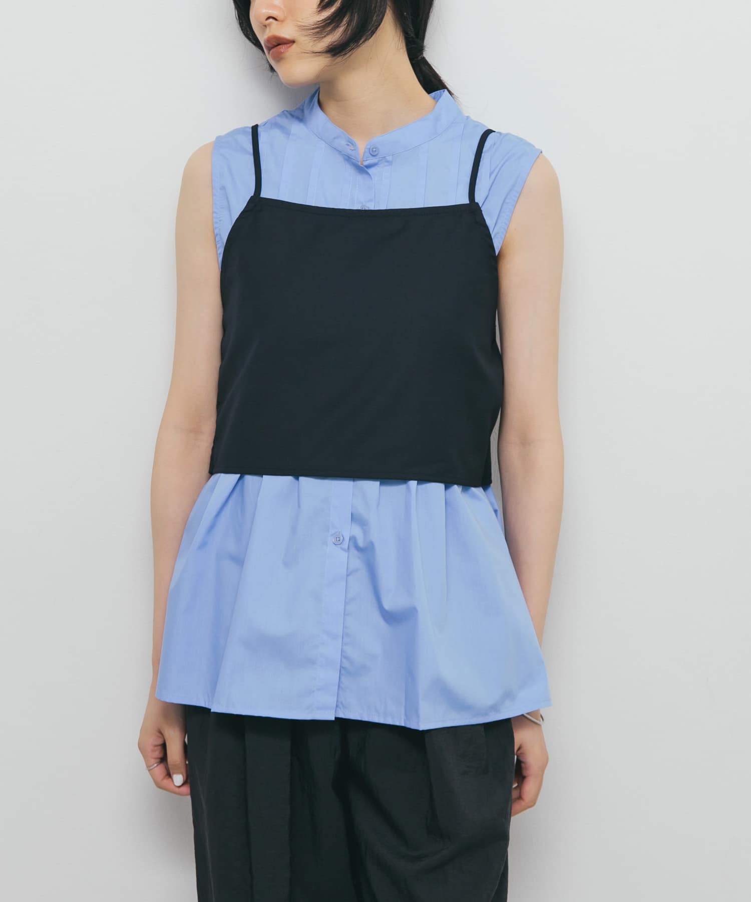 ビスチェSETピンタックシャツ