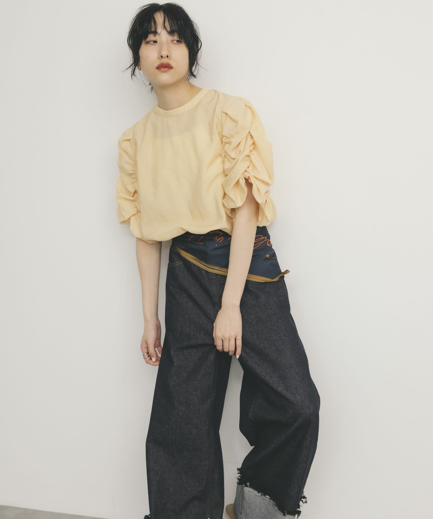 身長：160cm サイズ：one