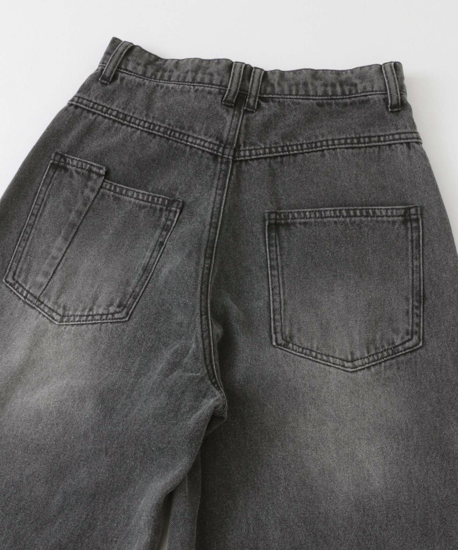 『2サイズ展開』ドローストリングデニム BLACK 36