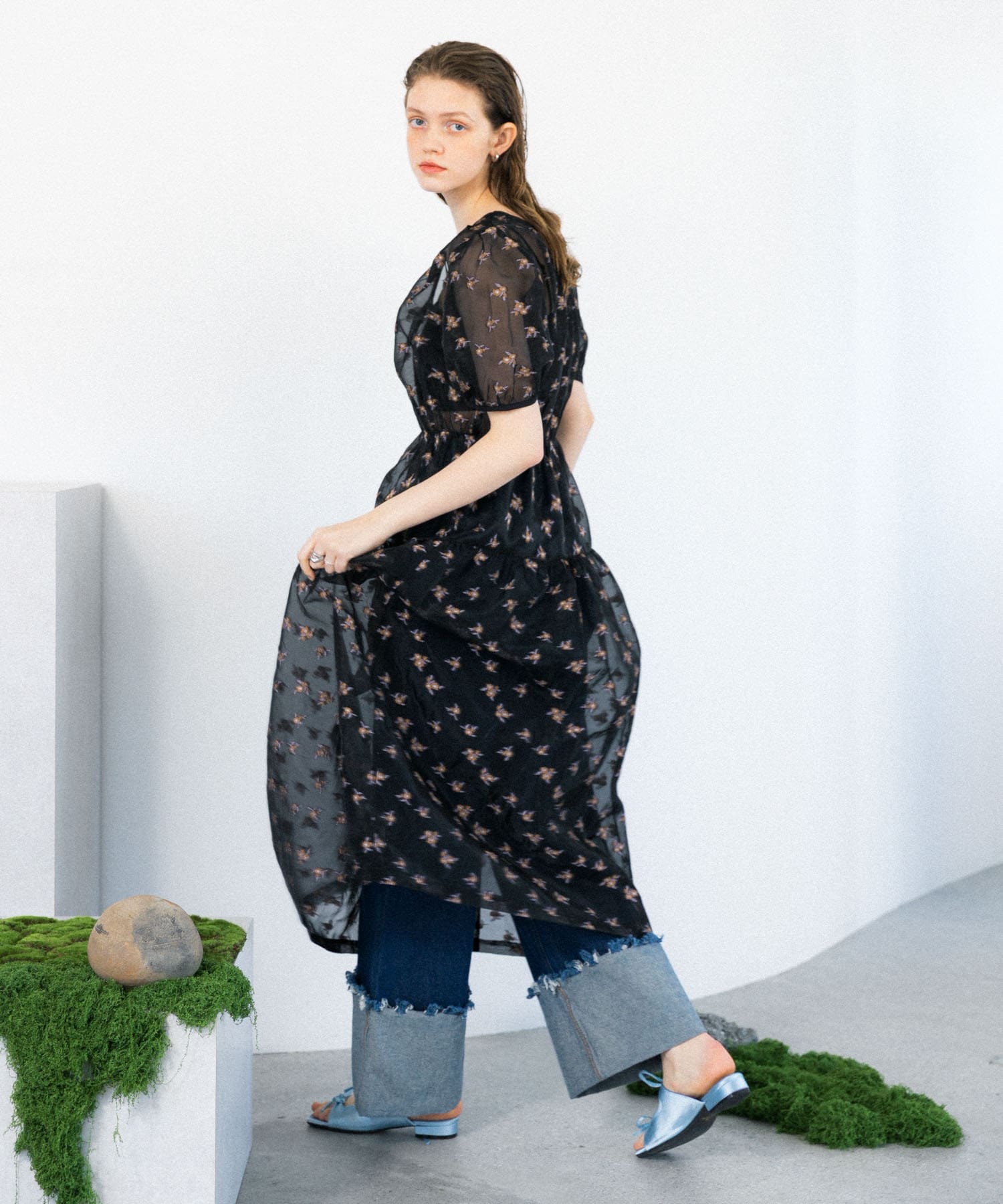 送料無料★KBF ロールアップワイドデニム INDIGO 38 新品 KBF｜ロールアップワイドデニム | Rakuten Fashion(楽天