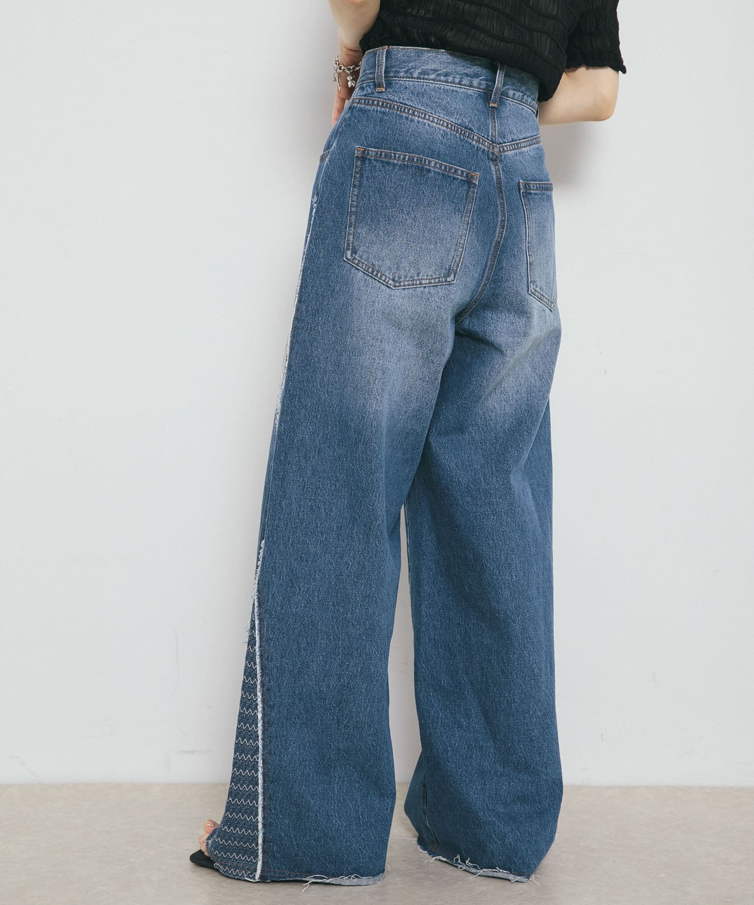 『2サイズ展開』ジャガードラインデニム