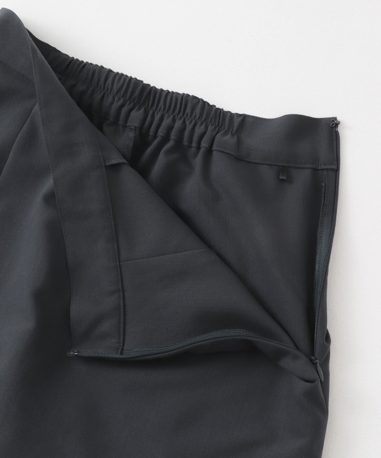 『2サイズ展開』スカートレイヤードフレアパンツ CHARCOAL 36