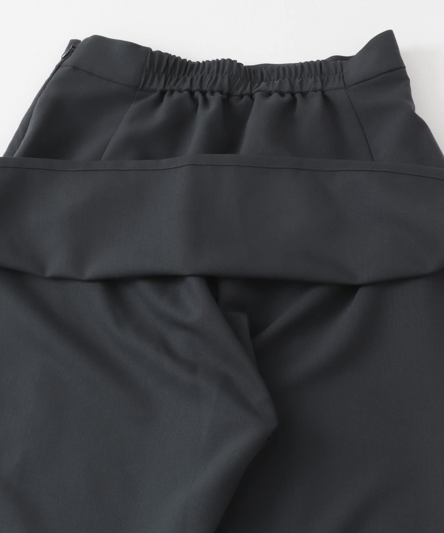 『2サイズ展開』スカートレイヤードフレアパンツ CHARCOAL 36