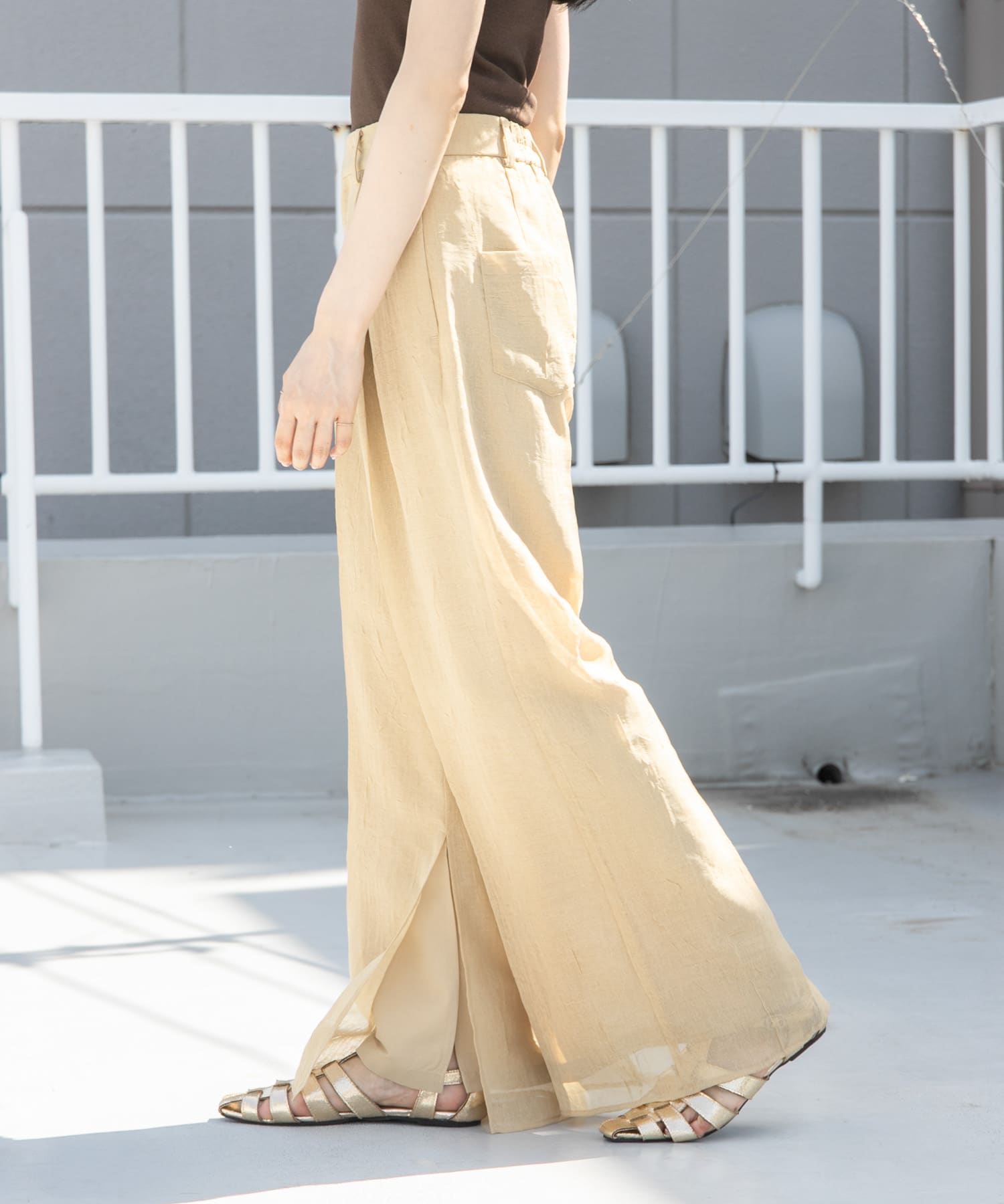 シアーレイヤードパンツ