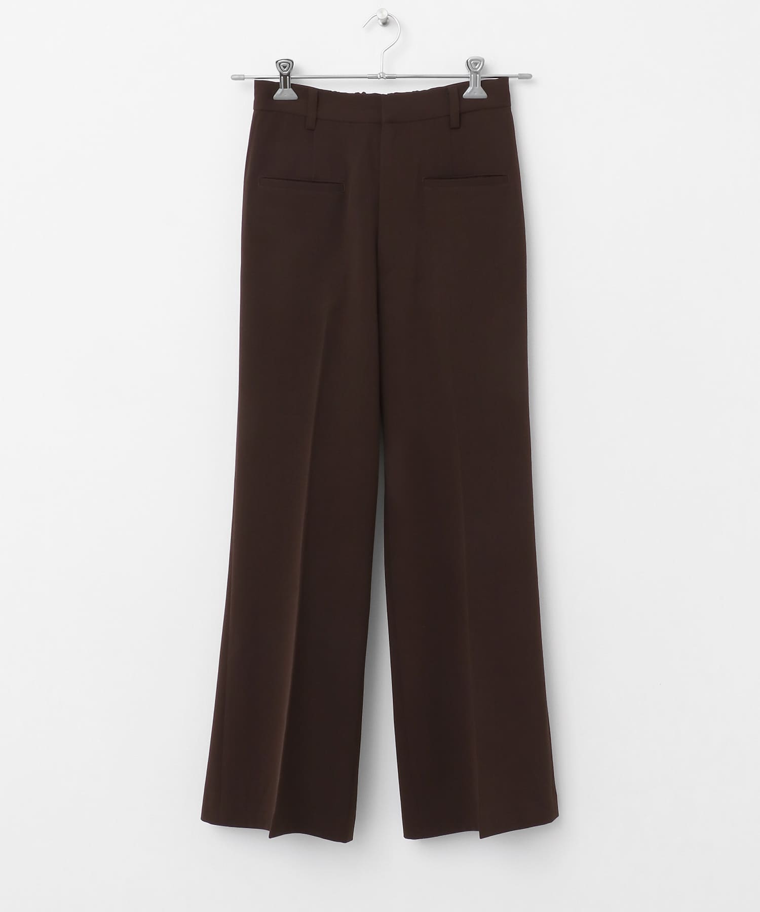 『2サイズ展開』スリムフレアパンツ BROWN 36