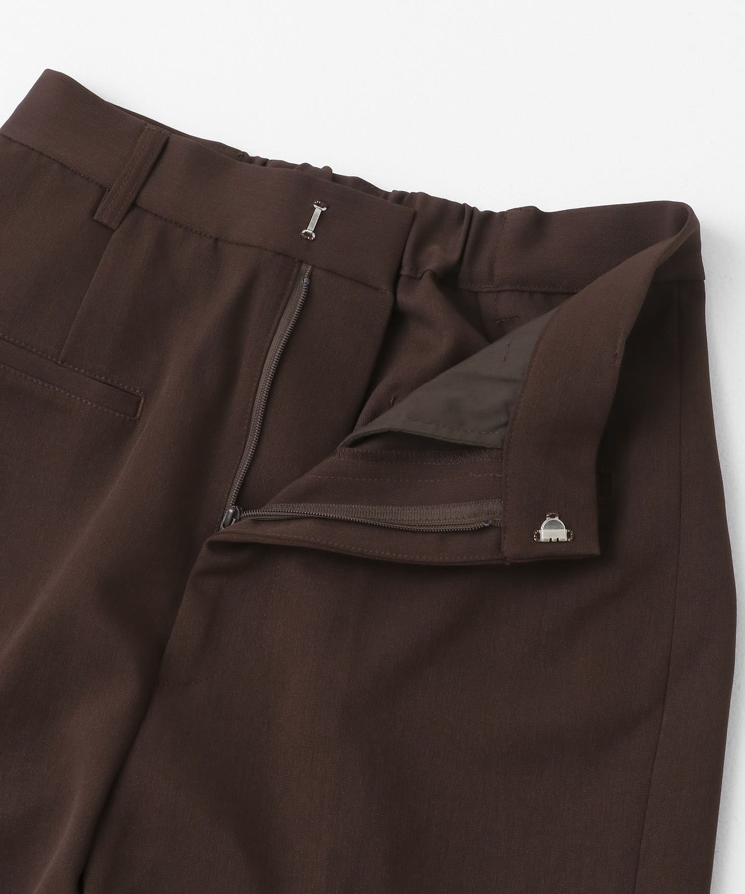 『2サイズ展開』スリムフレアパンツ BROWN 36