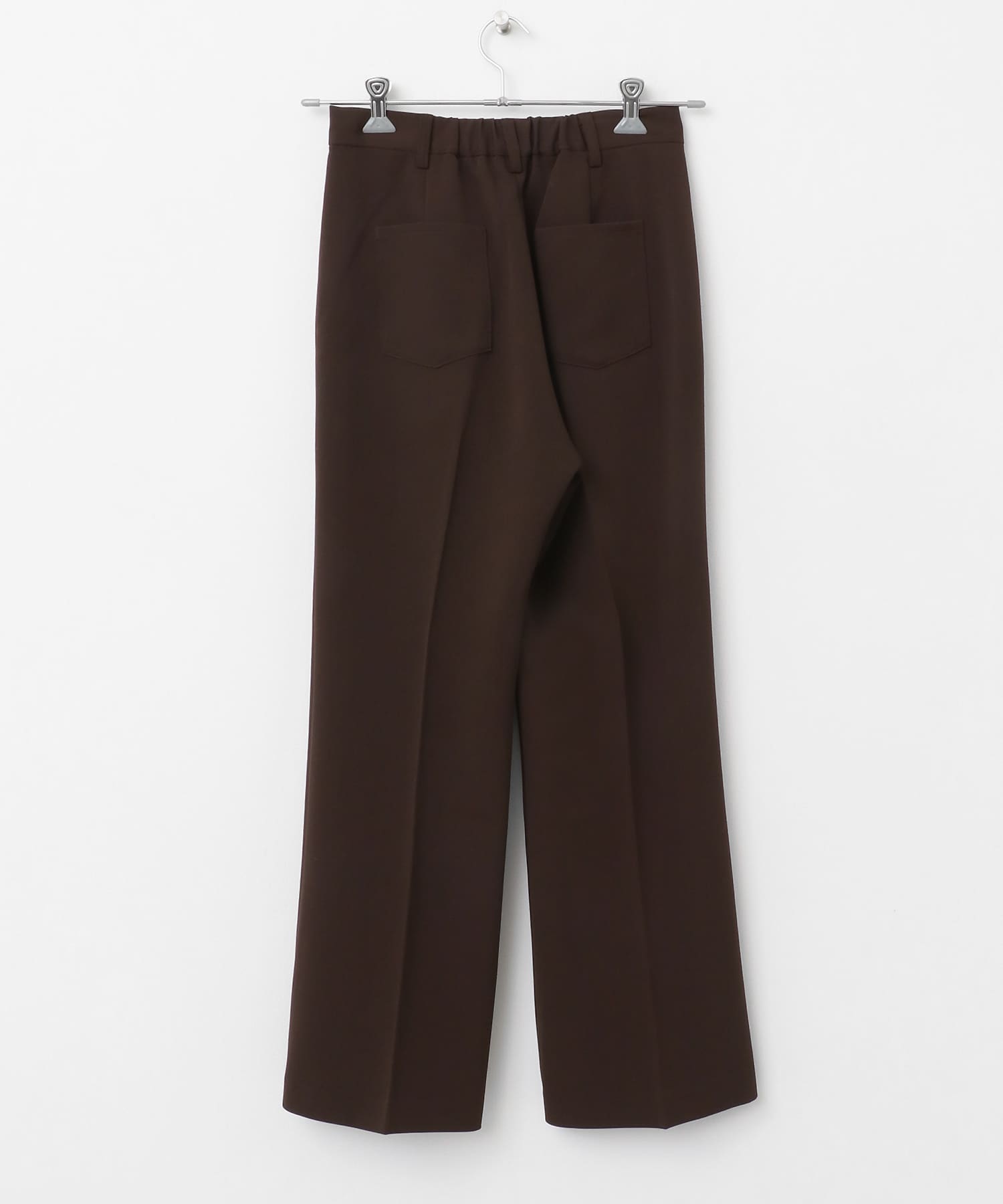 『2サイズ展開』スリムフレアパンツ BROWN 36